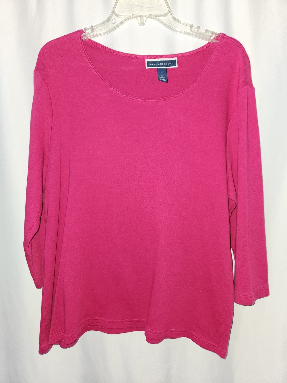 Karen Scott Pink Scoop Neck Women's Top #casual #vibrant #effortless #resort